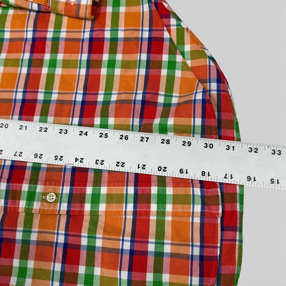 Ralph Lauren Mens Medium Classic Fit Plaid Long Sleeve Button Down Shirt Cotton - Picture 6 of 11